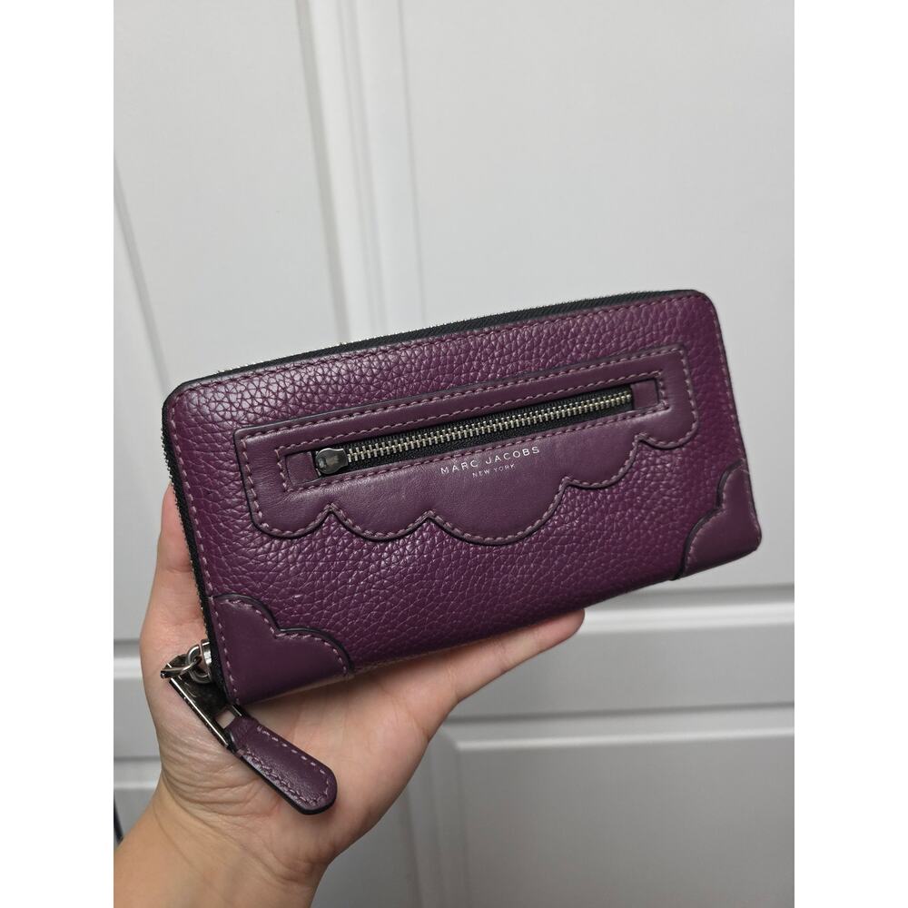 Marc Jacobs Standard Continental Haze Pebbled Leather Wallet - broken zipper